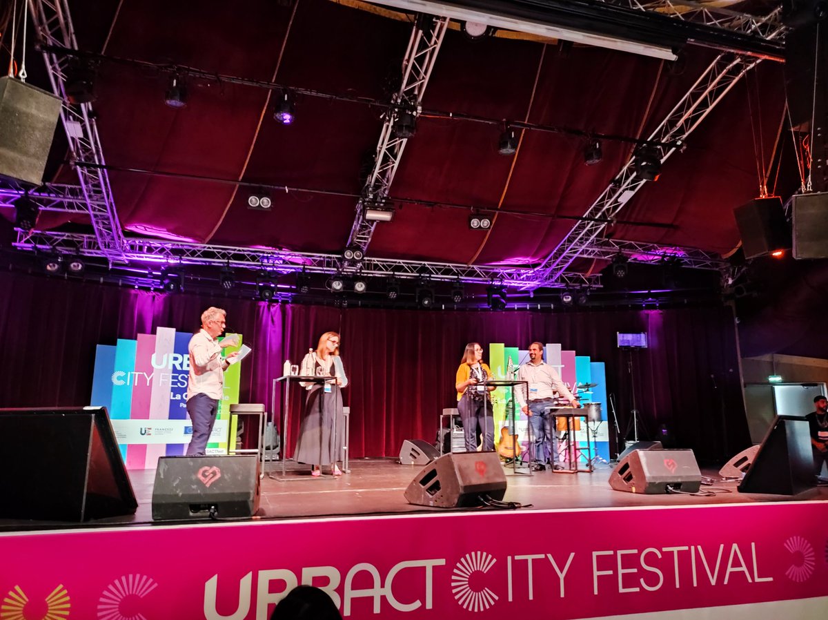 Panel discussion about climate-neutral cities at #URBACTfest...also with <a href="/Ievkalnina/">Ieva Kalniņa</a> from #Riga, member of our <a href="/URGE_URBACT/">URGE - Circular building cities</a> project. Great insides from the speakers on this topic👍