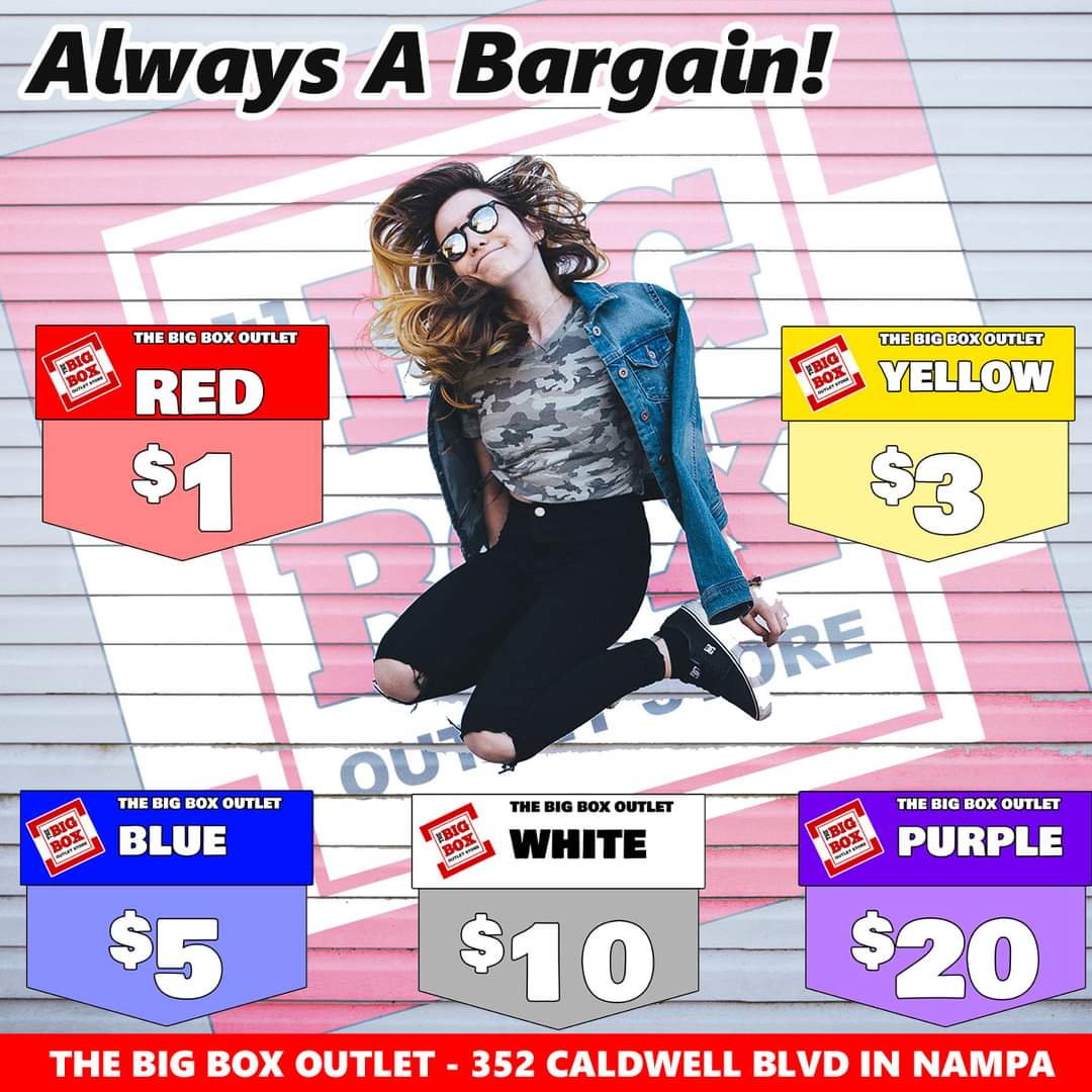 thebigboxoutlet's tweet photo. You don't have to wait for a special day to get a deal! You can always find something new at a great price because we start at just ONE dollar and restock every day!! #nampa #idaho #boiseBargains https://t.co/VYG3Fz2lzi