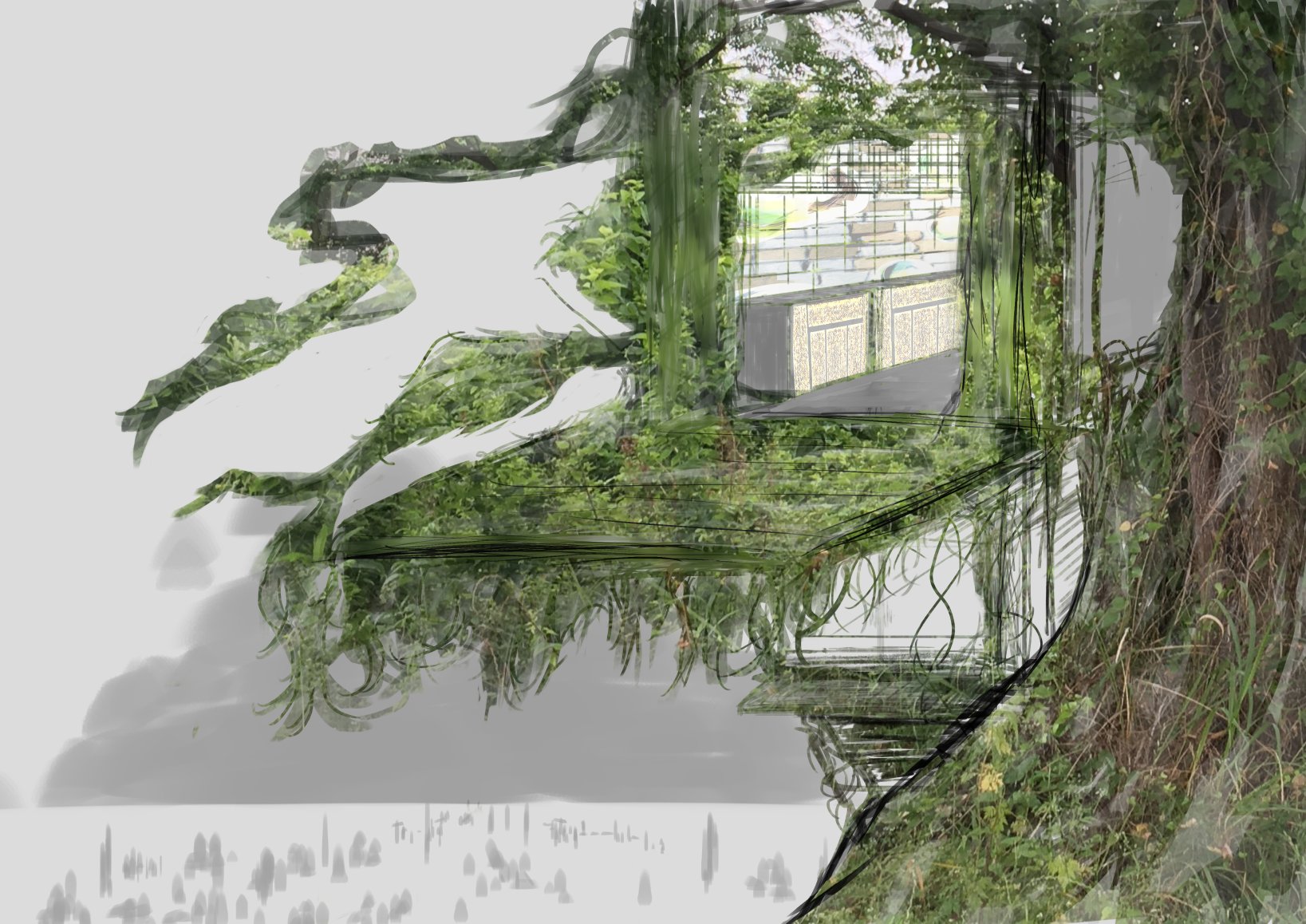 Ha Tu イラスト フォトバッシュ 背景 風景 木 Illustration 完成しました 同じようなイラスト を何度も投稿しているのでなんだか間違い探しみたいですが よければ見てください 今まで投稿したものも再度投稿させていただきます T Co