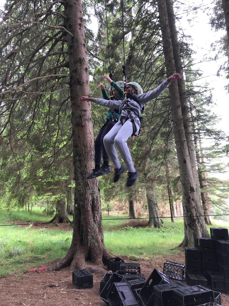 St_GeorgesCPS's tweet photo. Abseiling and crate stacking really challenged us this morning! Year 6 are having a blast 🧗‍♀️ https://t.co/Fz4RuQRRwQ