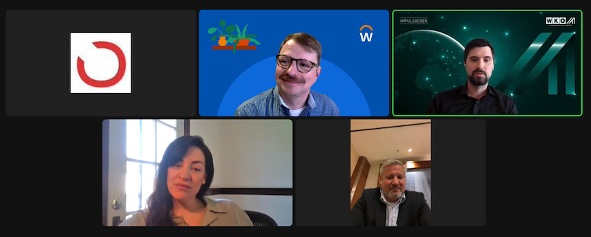 ChandlerMorse's tweet photo. Thanks @openaustriasf for the chance to represent @Workday at today's #DigitalImperative webinar with @SlackHQ's @OBlueher and talk #AI, #ML, and #skills for the #futureofwork! Watch episodes here: https://t.co/tiYPk5nXvV https://t.co/dZyLy8Ktu1
