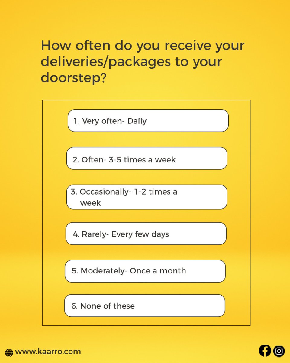 KaarroOfficial's tweet photo. "We all love shopping online, right? But how often do we get deliveries on the doorstep? Let’s check the poll and know for ourselves. "

Drop in your experience with porch pirates! https://t.co/XBweVCsPBV