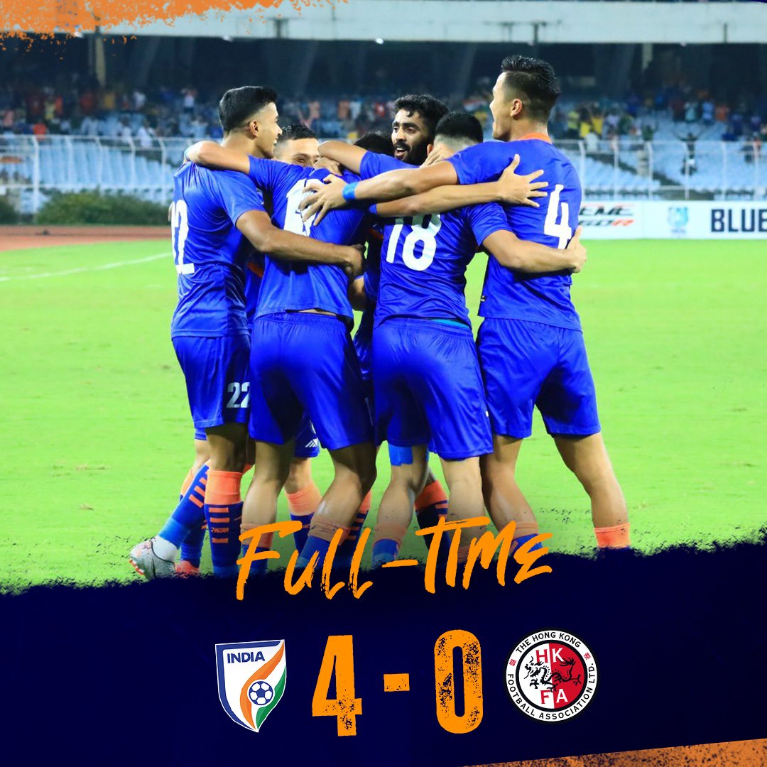 Closing out our #ACQ2023 qualifying campaign in style 💪🏼

#INDHKG #BackTheBlue #IndianFootball #YennumIndia