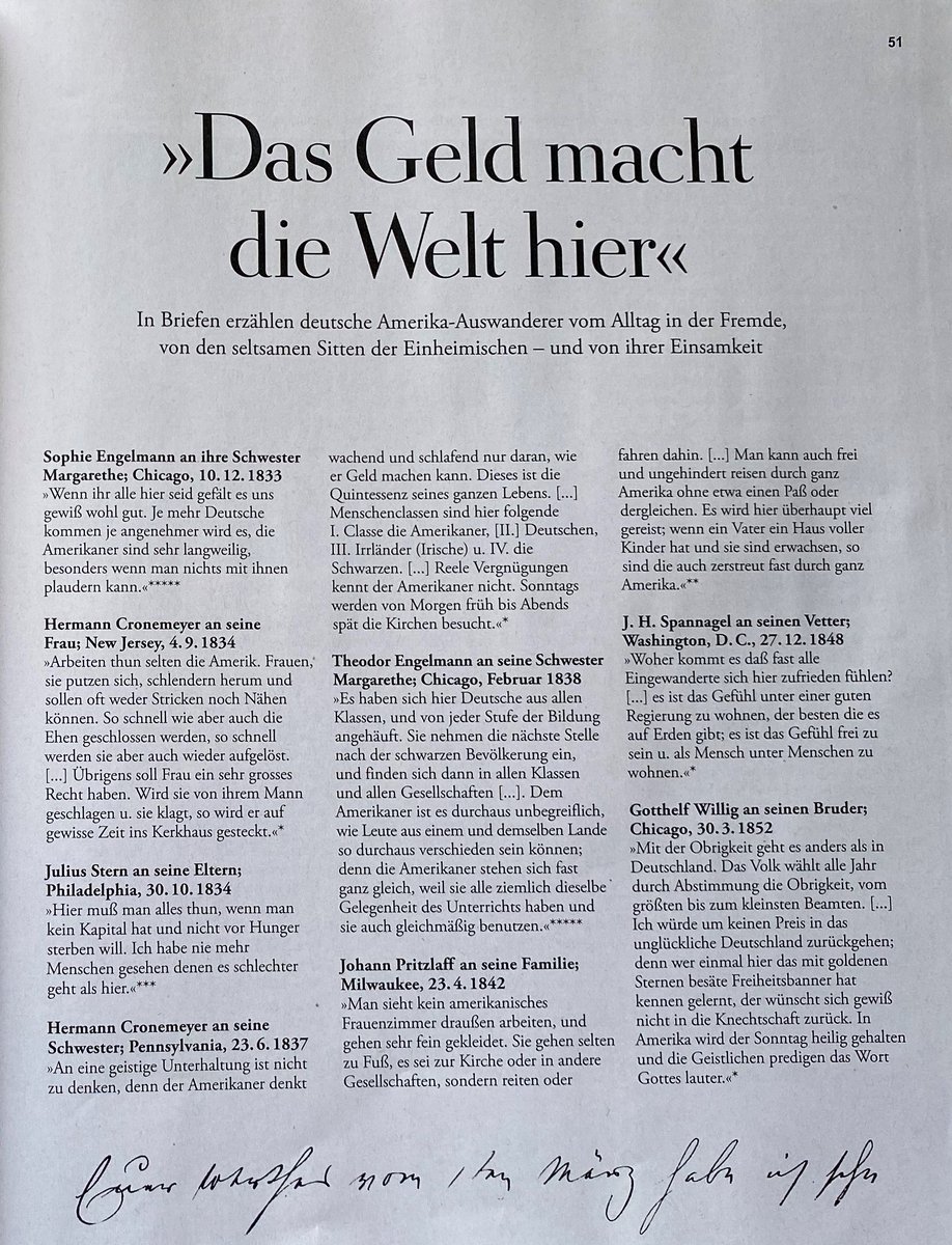 GHIWashington's tweet photo. The latest issue of Zeit Geschichte magazine, "Deutsche Auswanderer," on Germans as emigrants and immigrants, features letters from our Migrant Connections project! Learn more: https://t.co/vMajjZ5Id5 https://t.co/HLzlTwjoxD