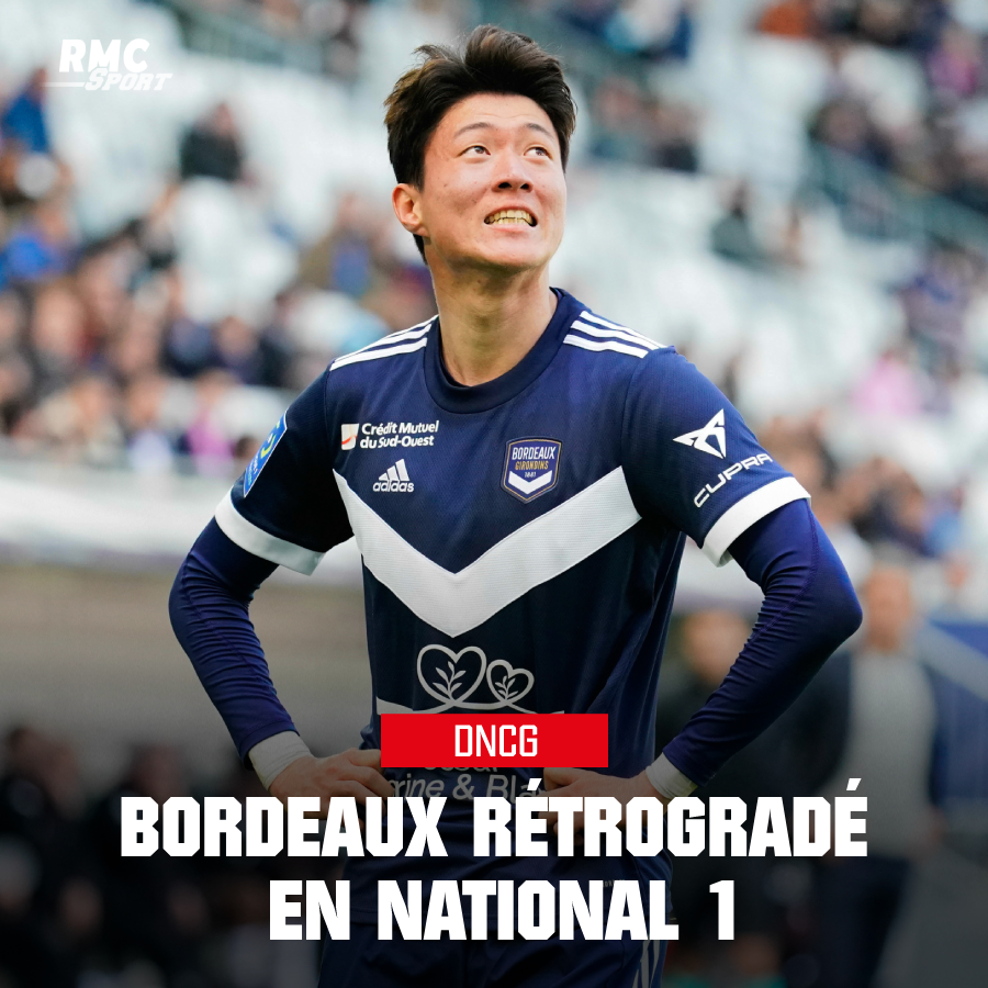 RMCsport's tweet photo. 🚨 La DNCG a décidé ce mardi soir de la rétrogradation des Girondins de Bordeaux en National 1. https://t.co/ctrZko3jyU