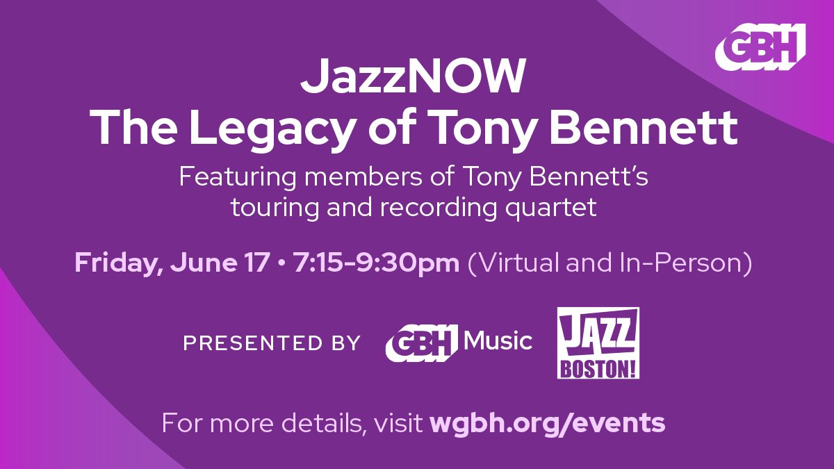 LizHagyard's tweet photo. Join @GBH this Fri. 6/17 at 8pm ET when GBH's Eric Jackson, @GBHMusic, @JazzBoston, @Jazz247GBH   @LauraClassical, and @RonChiesa celebrate Tony Bennett. Learn more: https://t.co/Zm0l74dXpO https://t.co/OuFVVzIKq0