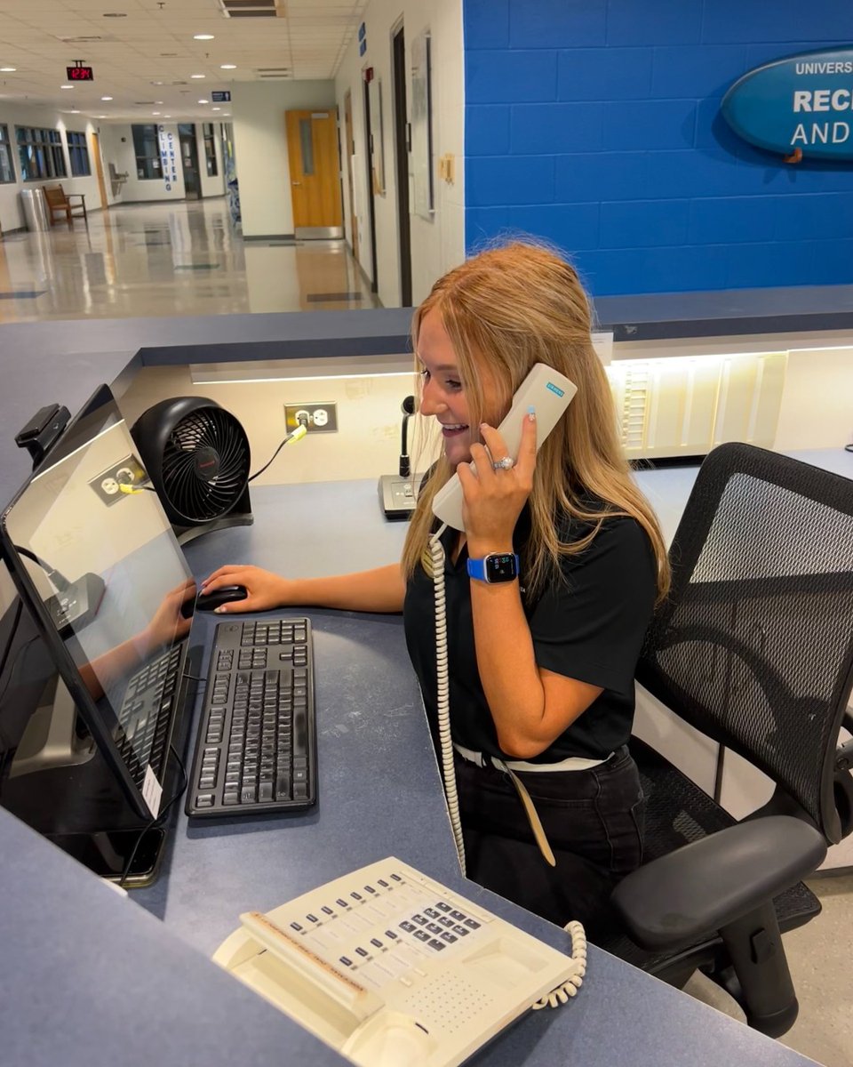 Want to work at the best place on campus?
.
.
.
We're hiring at the front desk of the Rec! Apply by going to your Handshake and searching Facility Operations Staff. Send in an application by July 31st for the opportunity to join our team!