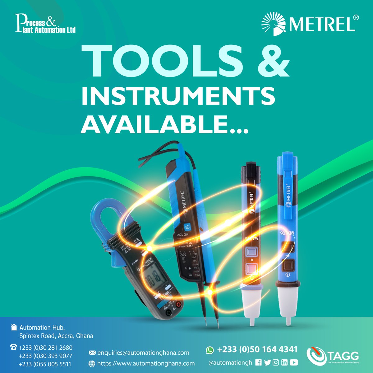automationgh's tweet photo. Authentic Metrel test tools available for sale.
Call / Message - +233 50 164 4341 to purchase or for inquiries. #Tagg #automationgh #smartsolutions #Metrel #Qualitypoducts @MetrelMarketing https://t.co/7c9BrguI8v
