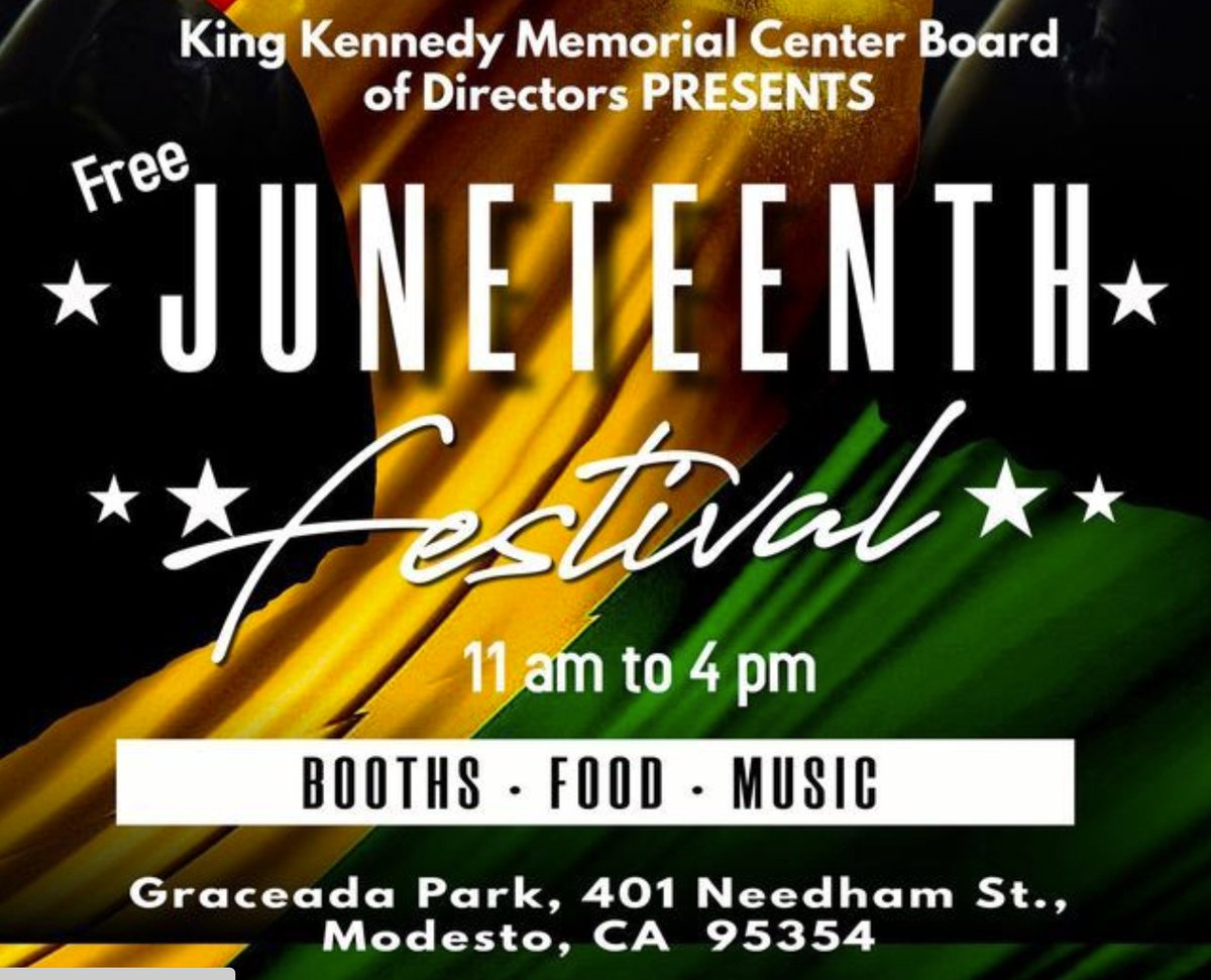 THIS SATURDAY - King Kennedy Memorial Center is putting on a Free Juneteenth Festival from 11am-4pm at Graceada Park! Let's build purposeful relationships with our neighbors out there!