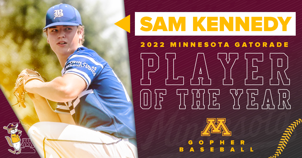 GopherBaseball's tweet photo. 𝙂𝙖𝙩𝙤𝙧𝙖𝙙𝙚 𝙋𝙡𝙖𝙮𝙚𝙧 𝙤𝙛 𝙩𝙝𝙚 𝙔𝙚𝙖𝙧 💪

A huge congrats to #Gophers incoming freshman Sam Kennedy (North St. Paul H.S.) on winning Minnesota's @Gatorade POY!

📝: https://t.co/BwnU1v6p0p https://t.co/XBaotieFb5