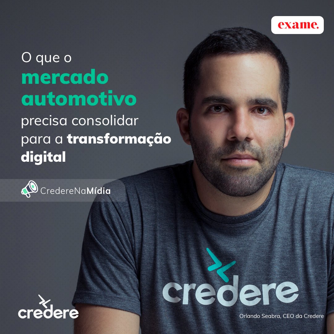 meucredere's tweet photo. O que o mercado automotivo precisa consolidar para a transformação digital?

Nosso CEO, Orlando Seabra, conta um pouco sobre o caminho para essa transformação em matéria que saiu na EXAME.

Leia agora: https://t.co/VA9pdGg6NI

#transformaçãodigital #concessionarias #credere https://t.co/WsibWDOzAr