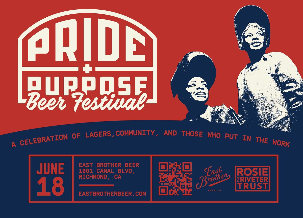 Join us at the <a href="/eastbrotherbeer/">East Brother Beer Co</a> Pride + Purpose festival this weekend for a celebration of lagers, community, and those who put in the work. In partnership with @RosieTrust 

goodbeerhunting.com/events/2022/6/…