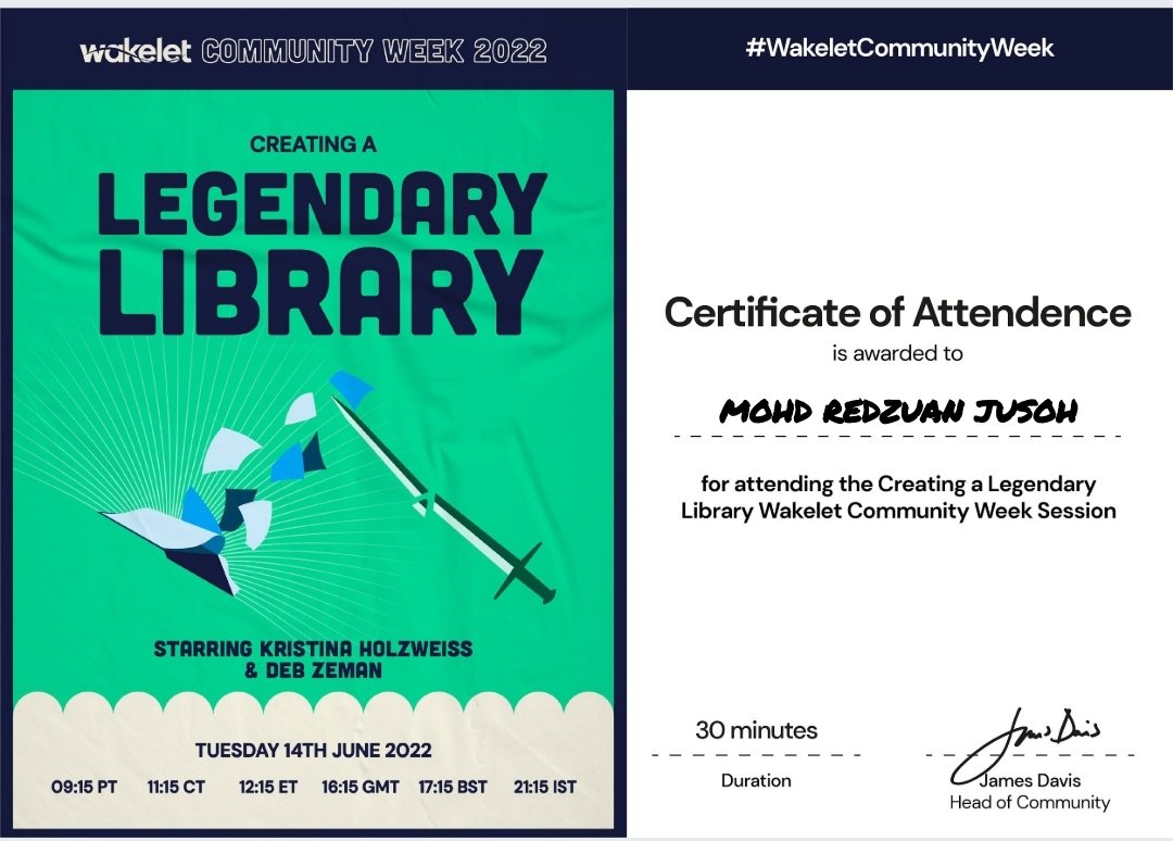 reizwan's tweet photo. ‘Educators As Curators: The Art of Saving and Presenting Learning Resources’! @wakelet @kamariah_awg
 @MrsCYMoore @tkchang0214 @TechWithBecky @ClassTechTips #WakeletCommunityWeek #WakeletLive #WakeletMY https://t.co/RrG08RNrJY