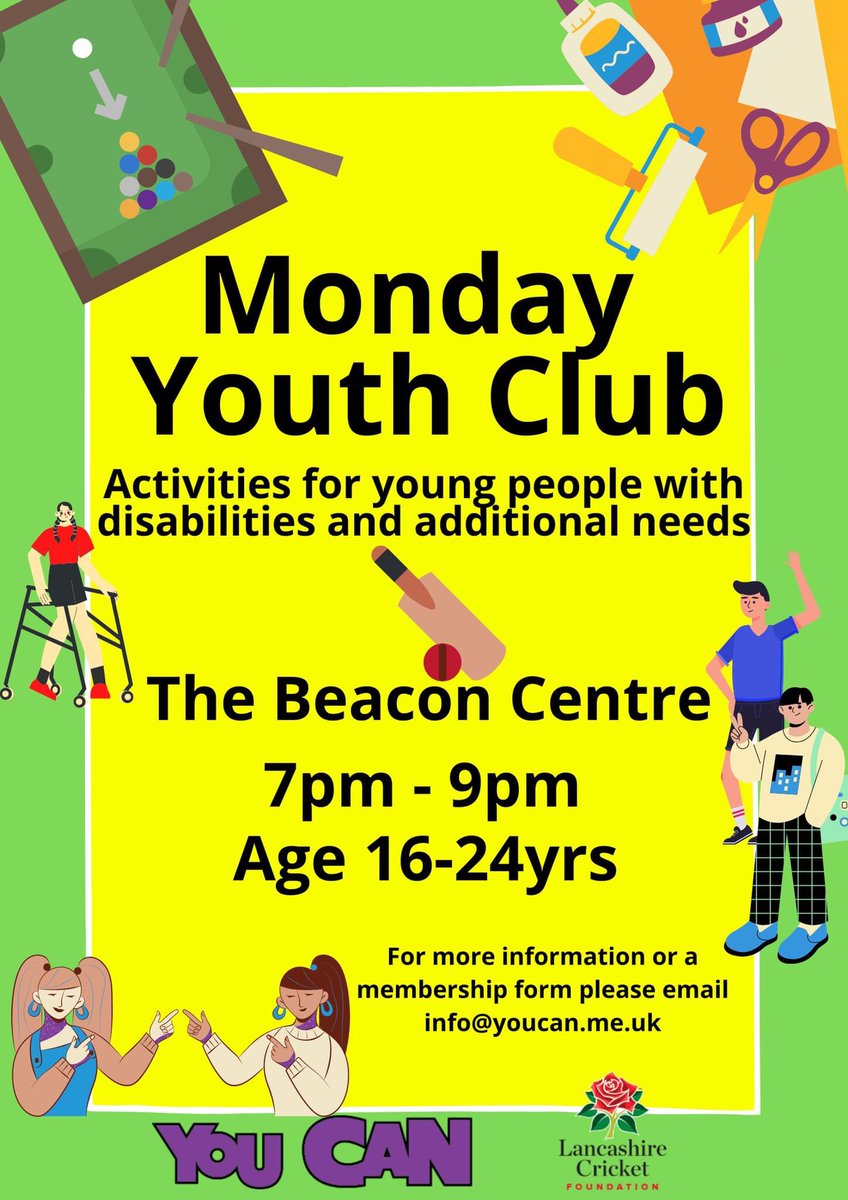 YoucanYouth's tweet photo. Pls RT! @ChatsworthHSCC @OakwoodAcademy2 @PeDeptOakwoodA @OakwoodAcademy1 @salfordyouth1 @SalfordLeisure @WalkdenCoop @WalkdenC @CLHCIO @LittleHultonBL @_ICAcademy1 @CadisheadP @swintoncoop @swintonpendle @RumleyTim @SalfordCVS @EcclesSFCollege @ecclesteam #disabilityyouthclub https://t.co/WJrJuK0Lls