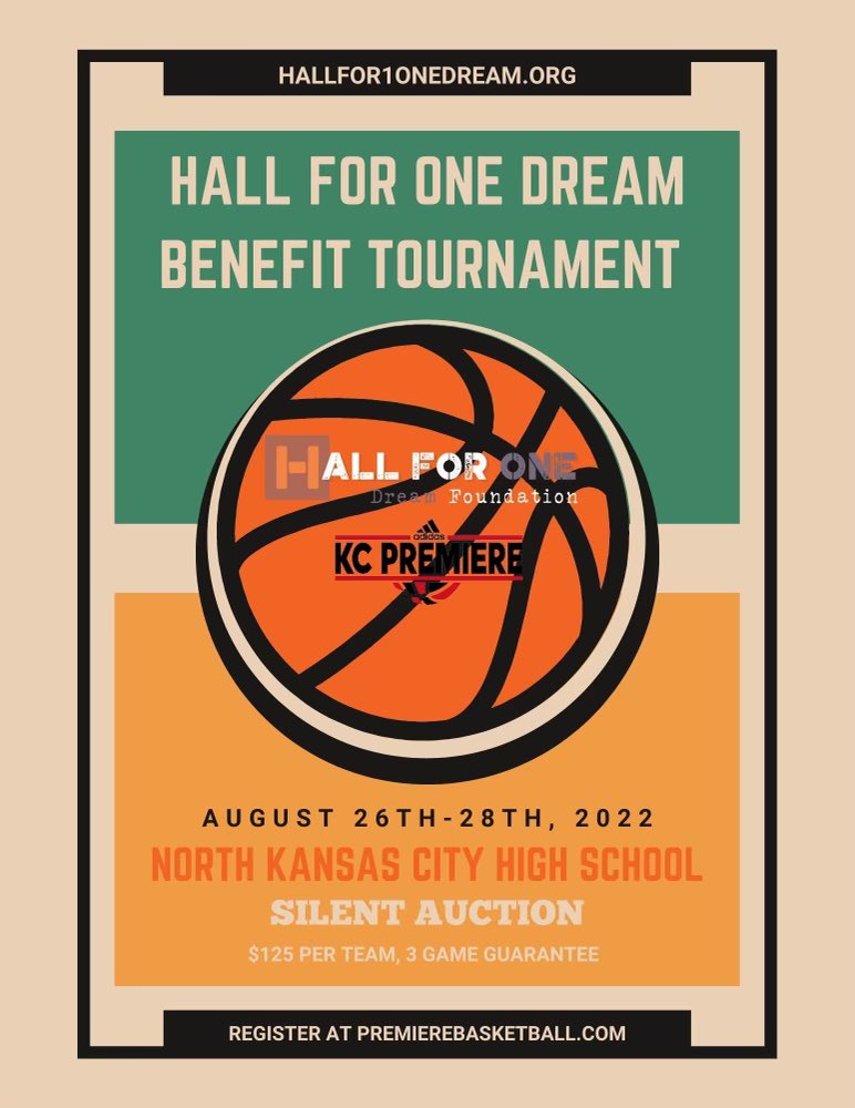 CoachHallDB1's tweet photo. Get your teams together now an plan accordingly! DM if you have anything you want donate off! ( Serious donations only)!! #Hallfor1Dream #HoopDream #SilentAuction #GivingBack #EnrichEncourage #816 https://t.co/5P1R9vIRPR