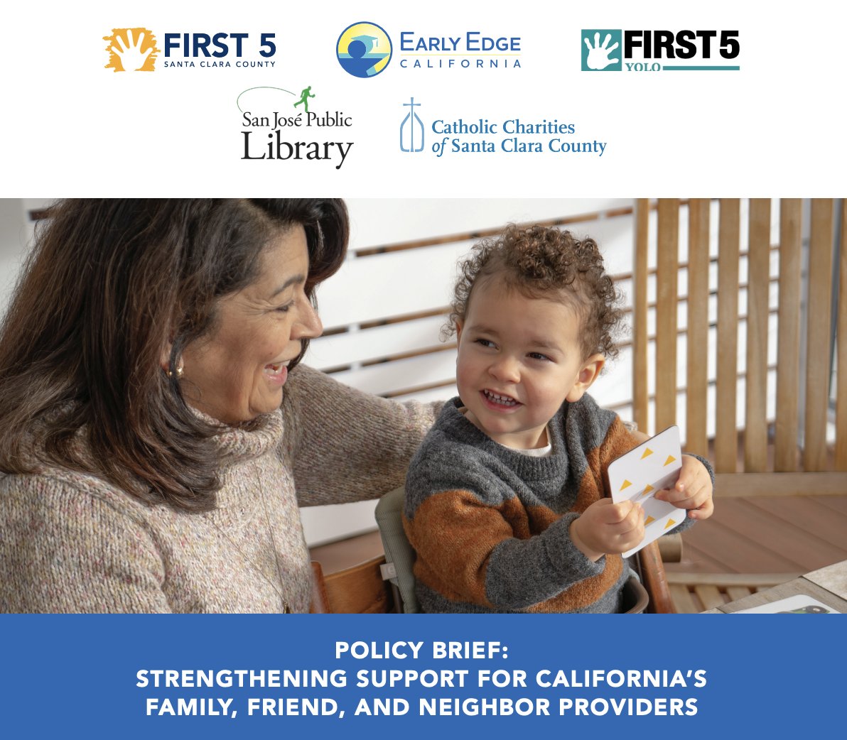EarlyEdgeCA's tweet photo. 🆕 Policy brief from @EarlyEdgeCA @FIRST5SCC @first5yolo @CatholicCharSCC @sanjoselibrary @BananasBunch @first5yuba highlights the needs of CA’s Family, Friend & Neighbor child care providers & proposes solutions for supporting them! https://t.co/fB1UQbZurV #SupportFFNs #FFNcare https://t.co/dH6L1TwJfB