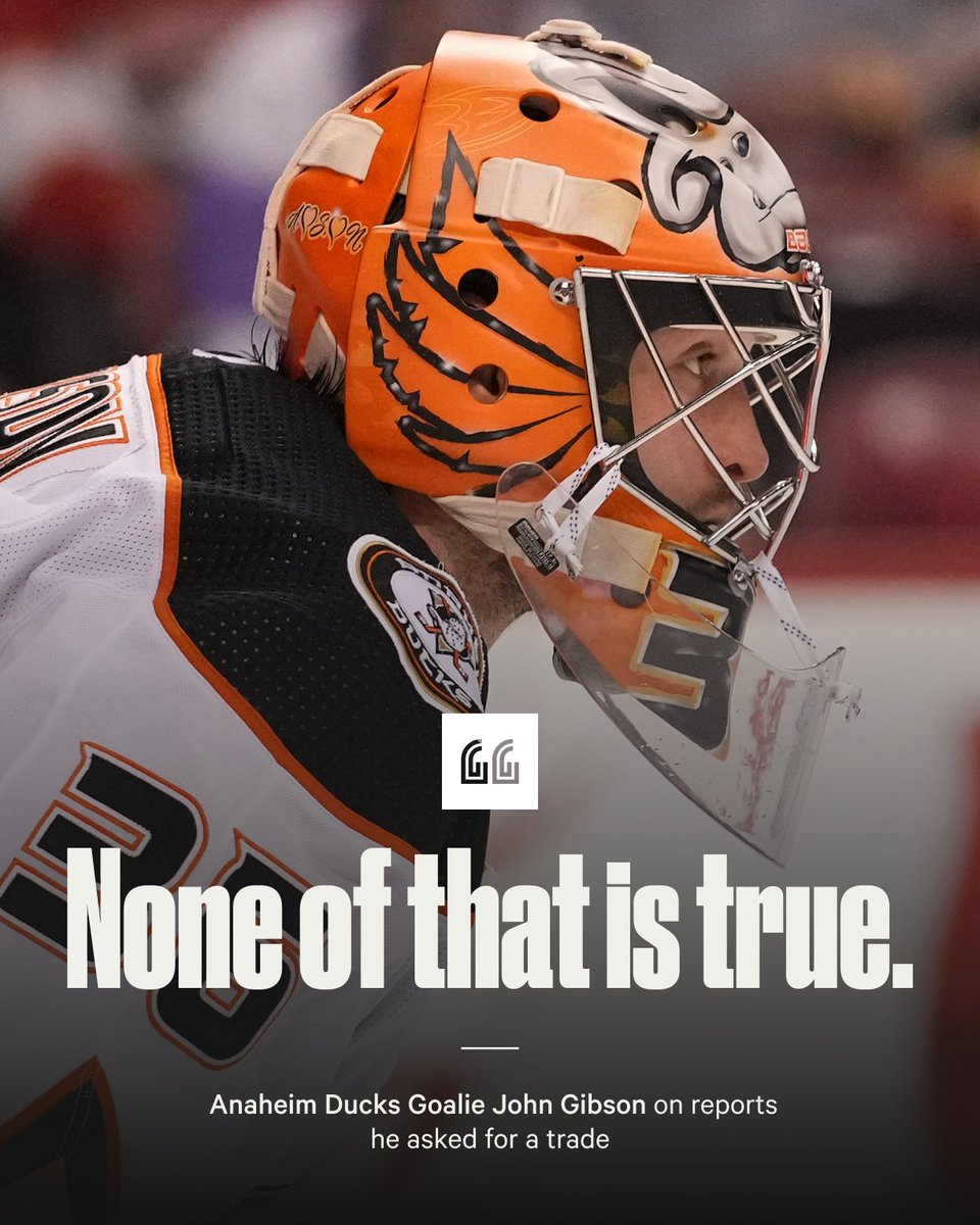 Ducks goaltender John Gibson stressed that he has not communicated any desire to move on from the team, he said in a conversation with <a href="/TheAthletic/">The Athletic</a>.

📚 <a href="/icemancometh/">Eric Stephens</a>

theathletic.com/news/ducks-joh…