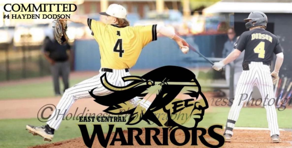 After a ton of thought, prayer, and conversations, I have decided to continue my academic and athletic career at East Central Community College! A special Thank You to <a href="/BoydLNHBB/">Lee Boyd</a>, <a href="/2023Spikes/">Golden Spikes 2023 Showcase Team</a>, and <a href="/coachhaines22/">Brad Haines</a> for making my dream come true! Go Warriors⚫️🟡! #AGTG <a href="/ECCCBaseball/">ECCC Baseball</a>