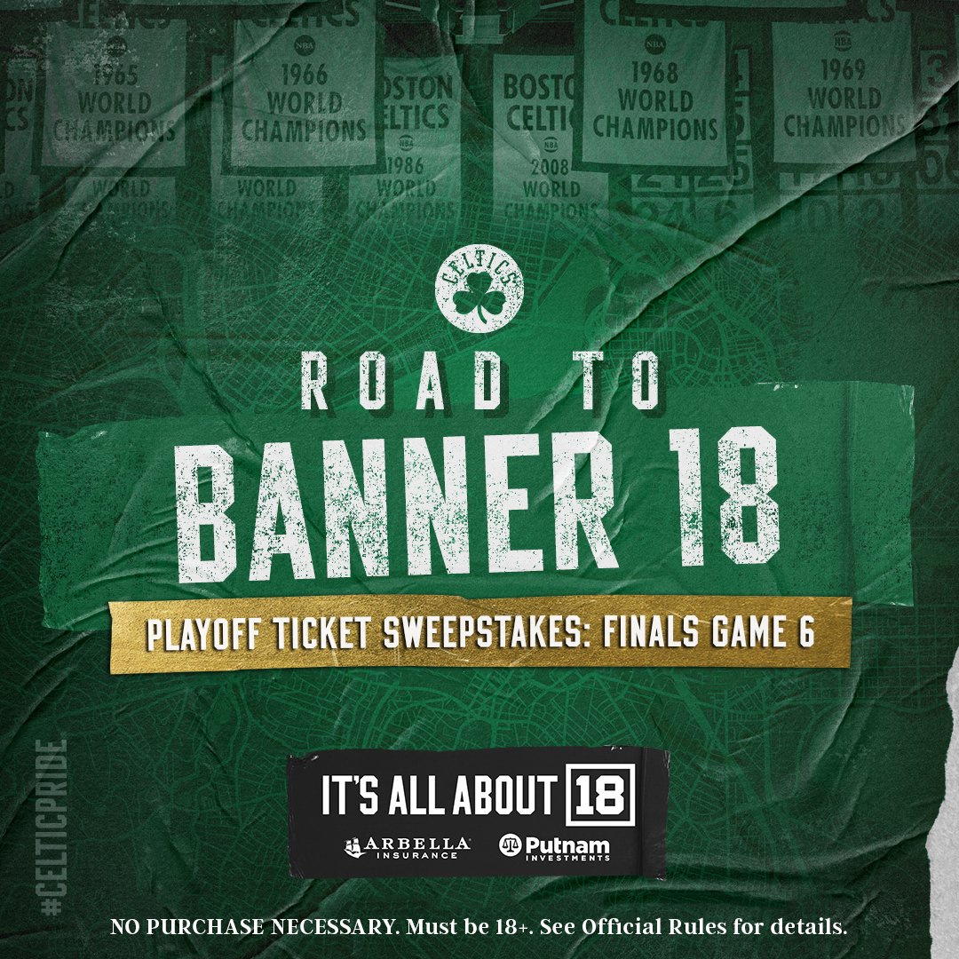celtics's tweet photo. We need YOU to get loud at TD Garden for Game 6 🔊

Enter now for your chance to win Loge tickets: https://t.co/AYbGrFZpjP https://t.co/kcmhIiFVMV