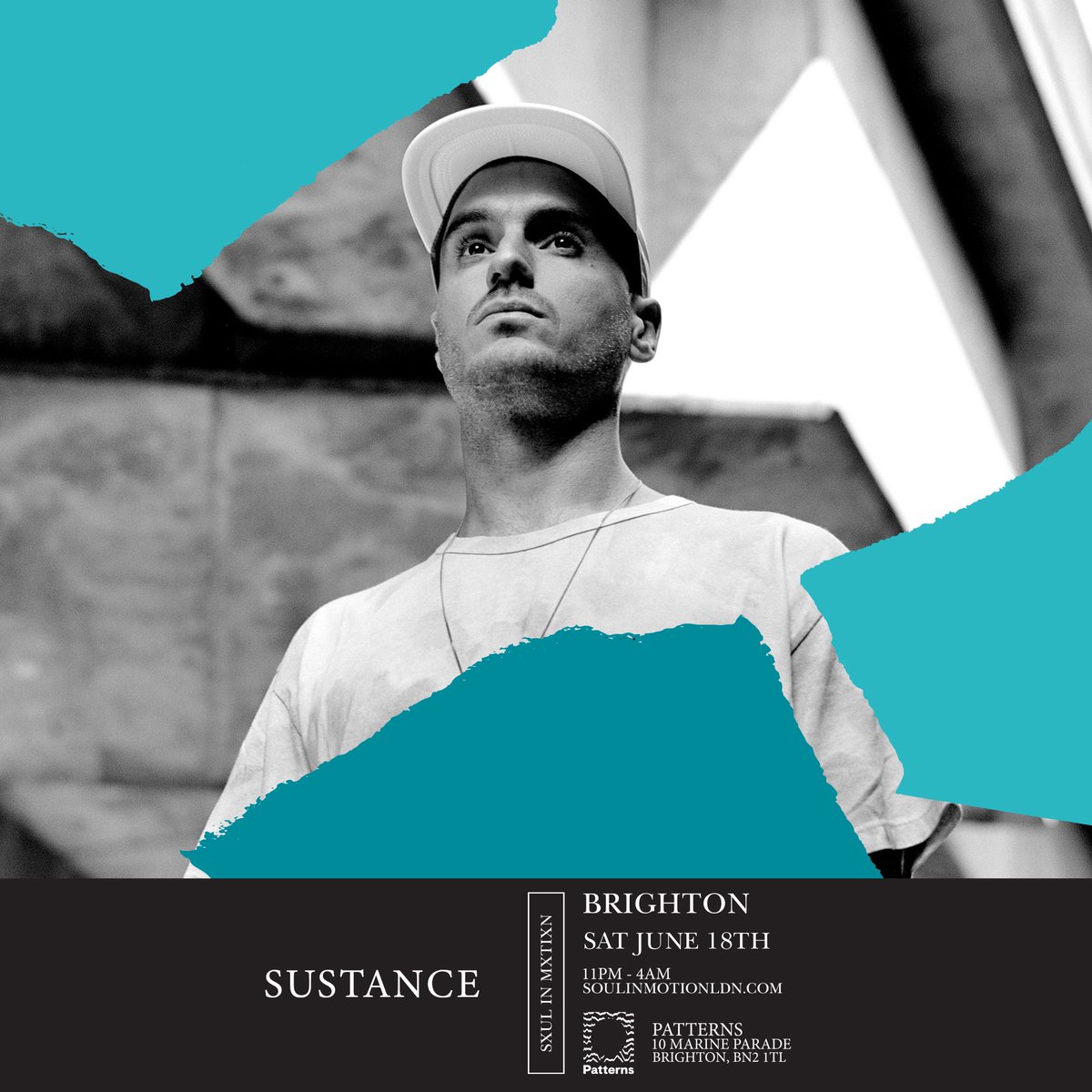 This weekend @sustancemusic will be joining us at Soul In Motion Brighton / Sat June 18th at @PatternsBTN 11pm-4am. Alongside Lineup : @BaileyIntabeats @MarkSystemUK @NEEDFORMIRRORS @kuspdnb Tickets link.dice.fm/K319585d6166