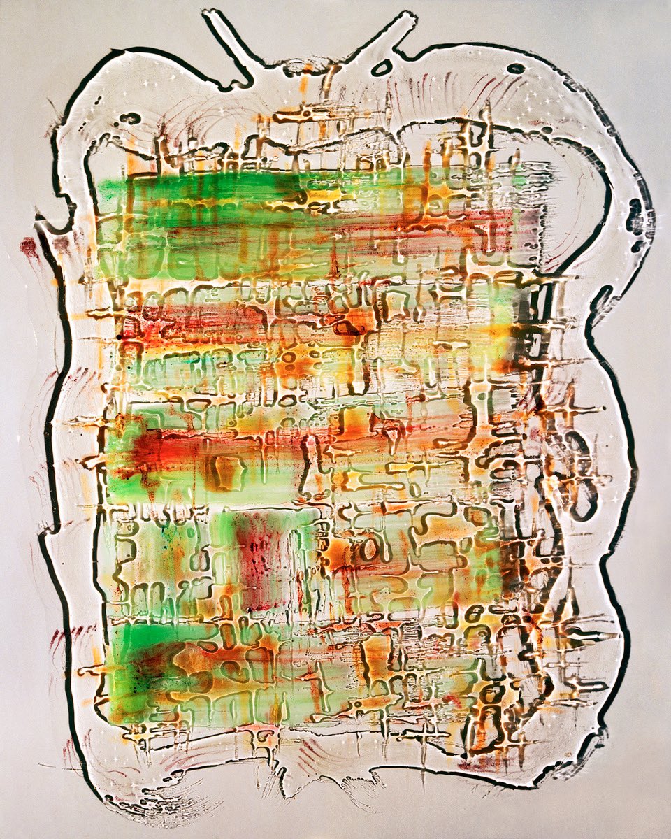 Commandments. Acetate,dye,light.