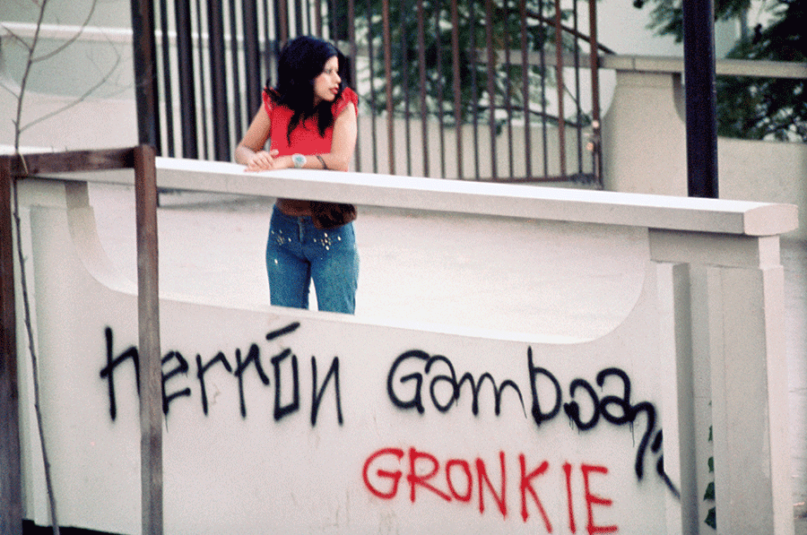 piescarcega's tweet photo. The Cheech arrives on the scene almost exactly 50 years after the badass East Los punk-art Chicano collective, ASCO, spray-painted their names on the front of Los Angeles County Museum of Art (LACMA) in 1972. Here is one of ASCO's founding members, Patssi Valdez, by said wall. https://t.co/VaeGOoeJOp