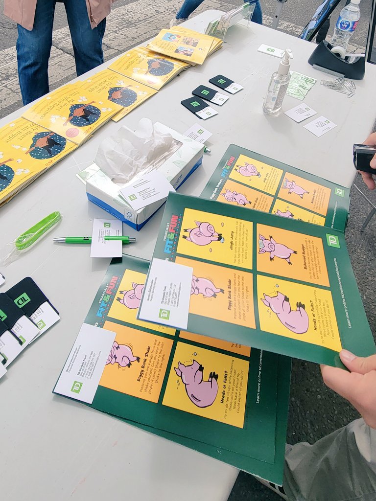 #Tdbank giving out kids Coloring Books and Story books for the Children visiting us at Lilac Festival held in Calgary.