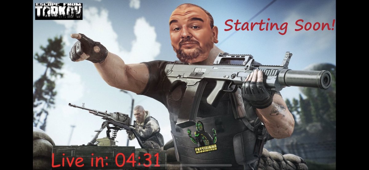 PaulCassidinho's tweet photo. Going liiiive!!! More Tarkov fun https://t.co/Sq2EfSi8I4. Come say hi and have a laugh at me jump every time someone shoots a bullet https://t.co/HeuGqRWFnG