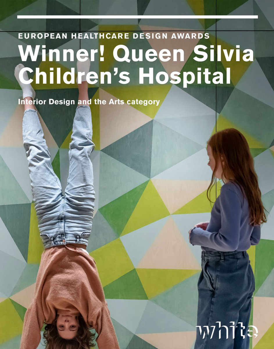 whitearkitekter's tweet photo. We are delighted to share that Queen Silvia Children's Hospital has been awarded a European Healthcare Design Award for its unique contribution to Interior Design and the Arts! Read more about the project win here:
https://t.co/gYJz0eZpLN https://t.co/ncSqU7BHoj