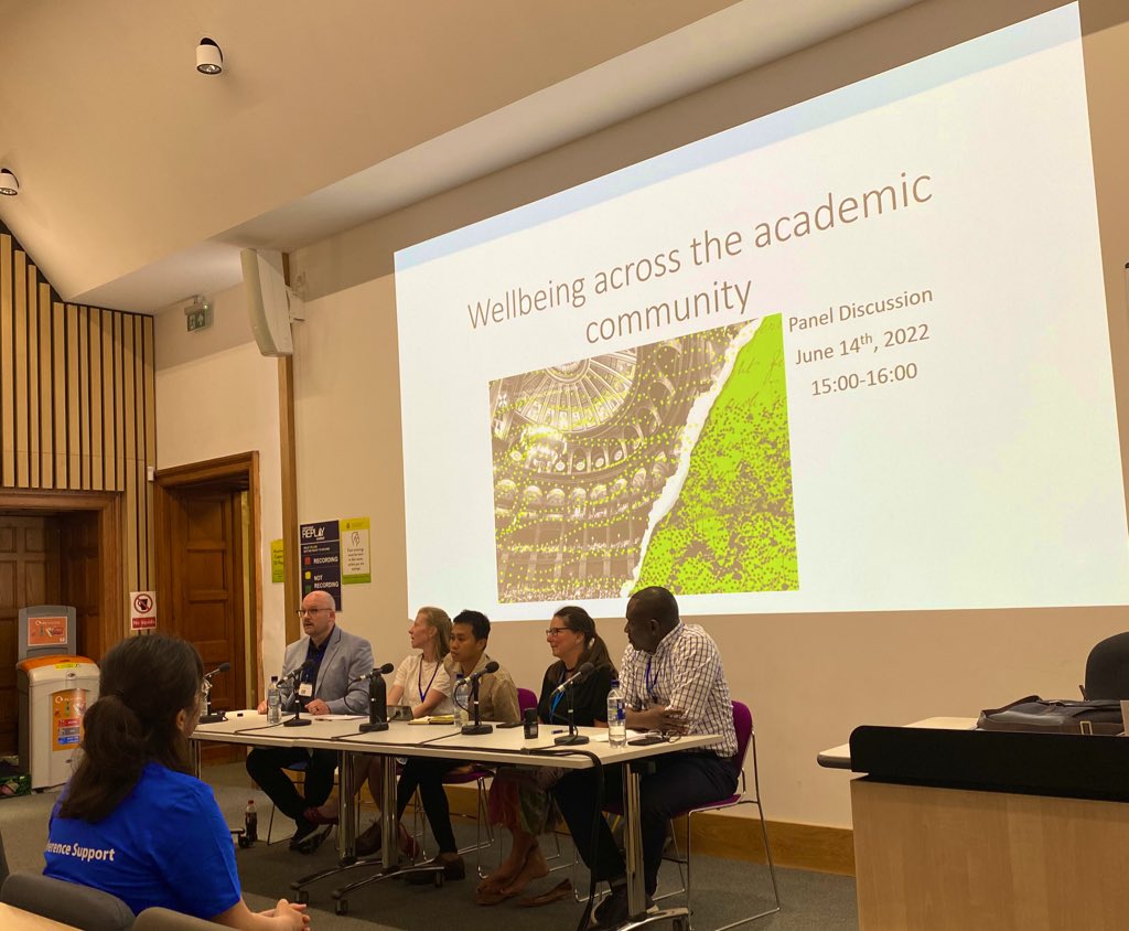 Incredible Panel hosted by @DocTheHoff Student-Staff’s wellbeing are interconnected, be more open &amp; transparent, make vulnerabilities visible is how we make the academia community better <a href="/dennisr_howell/">Dennis Relojo-Howell</a> #UoELTConf22