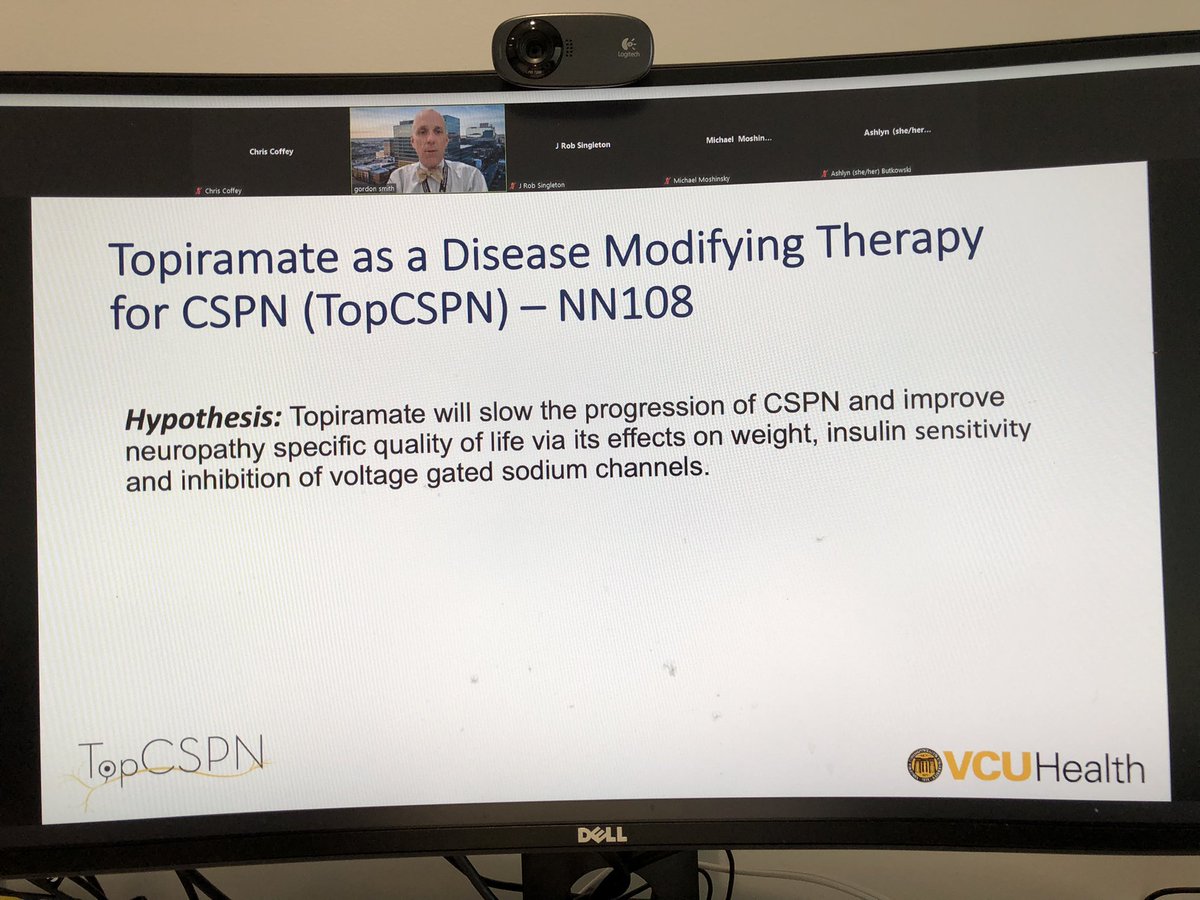 proffcoff's tweet photo. Gordon Smith from @VCUNeuro presenting the findings from the #NeuroNEXT NN108 TopCSPN study (examining use of topiramate for Cryptogenic Sensory Peripheral Neuropathy) to the participants who made the research possible! https://t.co/zhb9vqBLXG