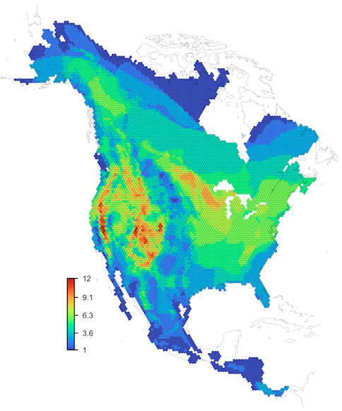 Could your research could be enhanced by geographic maps 🗺of species richness, phylogenetic diversity and morphological shape? Check out the EcoPhyloMapper R package @pascal_title besjournals.onlinelibrary.wiley.com/doi/10.1111/20…