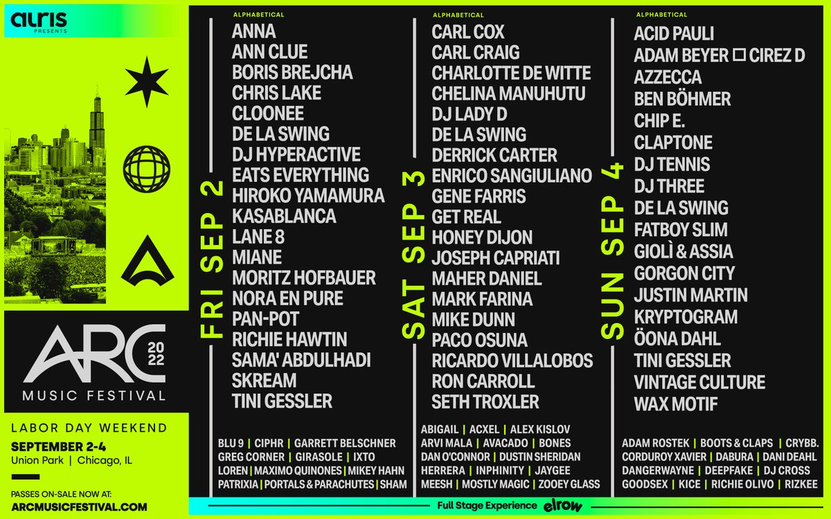 ▬ SINGLE DAY LINEUPS ▬
Single day passes on sale tomorrow at 12PM CT including a VERY limited supply of Global (VIP)!

Which day do you have your eyes on 👀