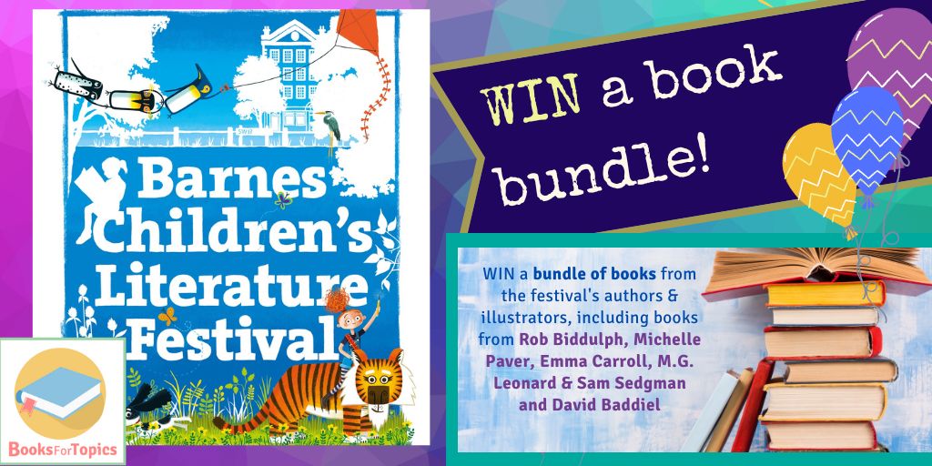 🎉WIN! A book BUNDLE from @kidslitfest! Barnes Children's Literature Festival is 25-26 June. Win a festival book bundle by Rob Biddulph, Michelle Paver, Emma Carroll, M.G. Leonard & Sam Sedgman and David Baddiel! To enter, follow us & RT by 20/6. T&Cs: booksfortopics.com/giveaway