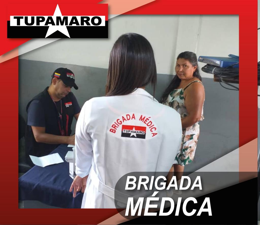 El Movimiento Revolucionario TUPAMARO, es el único partido en Venezuela que tiene a lo largo y ancho del país una brigada médica, estos médicos llegan a los lugares más lejanos y vulnerables para ayudar al pueblo con sensibilidad patriota .
TUPAMARO EJEMPLO DE LUCHA.