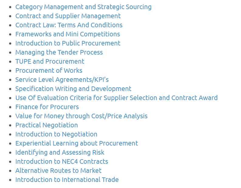 Do you have a procurement skills gap in your public sector organisation?  Come train at the <a href="/ScotlandExcel/">Scotland Excel</a>  Academy. 

#procurementpeople #procurementskills #scottishpublicsector

Here are some of the workshops we can offer: tinyurl.com/5ckcdus9