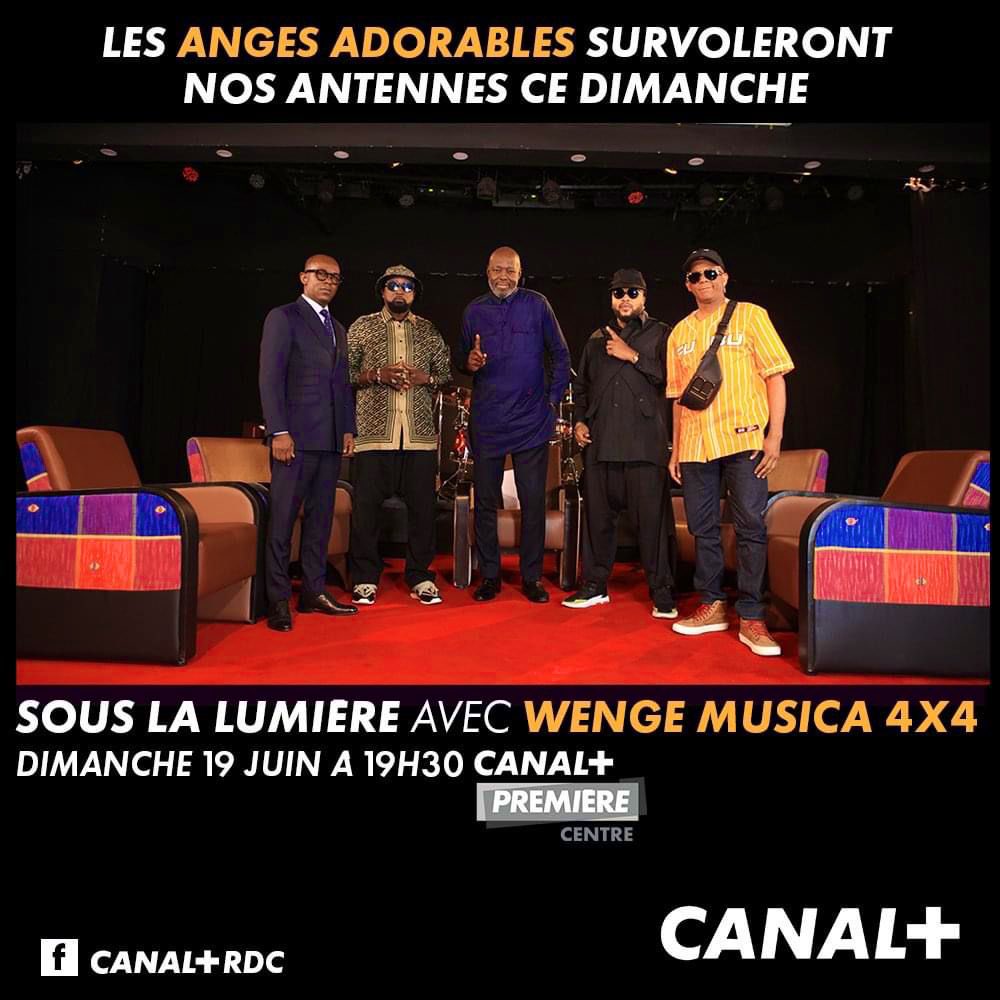 bonparfait20's tweet photo. Ne ratez pas ce nouveau numéro de SOUS LA LUMIERE avec Robert Brazza et le WENGE MUSICA 4X4 ce dimanche 19 juin à 19h30 sur CANAL+PREMIERE CENTRE. #Canalplusrdc #canalplus #Wenge #30juin #RDC https://t.co/fgN1RWopXz