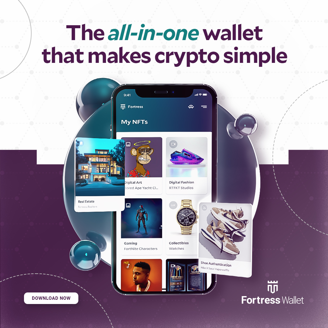 The Fortress Wallet is now LIVE. Easily collect #NFTs, hold #crypto, and interact with your favorite #blockchain applications using Wallet Connect. Enjoy all the fun of crypto, without the friction of onboarding. Sign-up now!