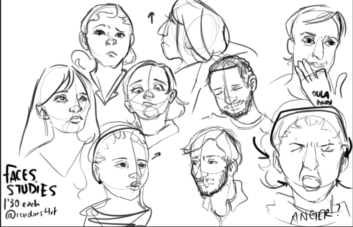 renduzart's tweet photo. quick face studies on photoshop <3 #artistontwitter #digitalart #digitalartist #facestudies https://t.co/RFQuOKP9sm