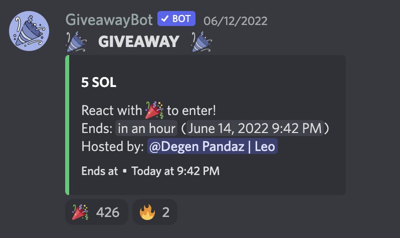 DegenPandaz's tweet photo. FINAL CALL FOR THE 5 SOL GIVEAWAY 

1 Hour till winner is called!!

Follow the rules on the pinned tweet to join...

Only 100 entrants because our tweet only has 100 likes (100 followed the rules to join)

#SolGiveaway #Giveaways #NFTGiveaway #Solana https://t.co/Xr2YUDgknB