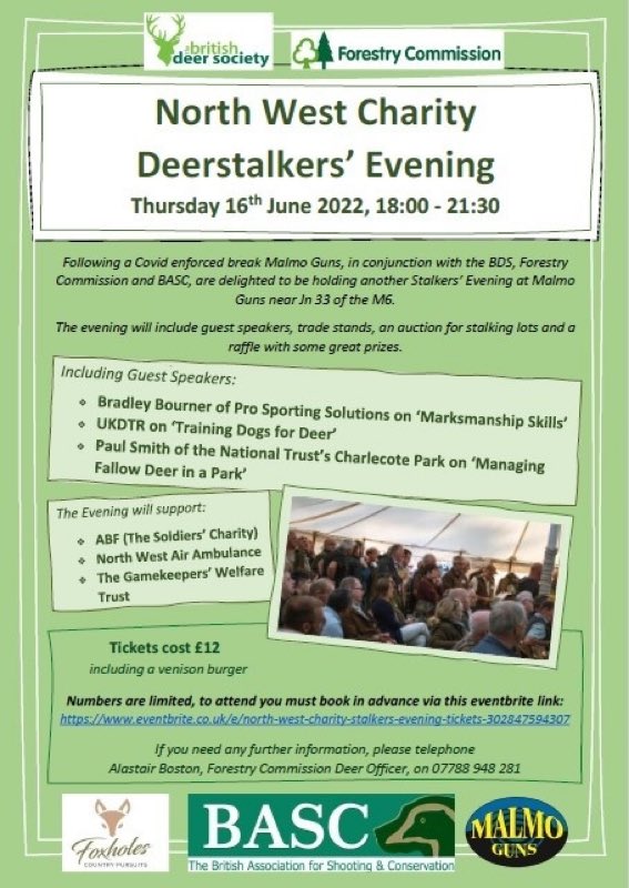 If your short of ideas fo a Father’s Day gift,why not get them a ticket to our forthcoming  deer event.An ideal present <a href="/FoxholesCountry/">Foxholes Country</a> <a href="/Roses_Pigs_Guns/">Jem Caunce</a> <a href="/BritishDeerSoc/">British Deer Society (BDS)</a> <a href="/BASCNorth/">BASC North</a>