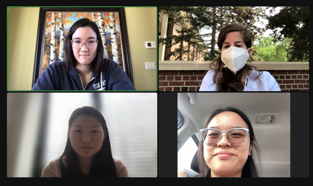 Kicking off the summer with a welcome to the lab's undergraduate summer researchers--<a href="/aampiahbonney/">Adwoa Ampiah-Bonney</a>, Charlie Cai, Elise Cole, and Ashley Leung! Special congrats to Adwoa and Elise for winning a McNair Scholarship and a Discover Grant, respectively!