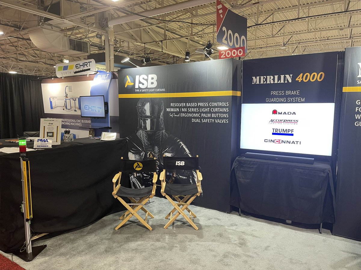 ISB_Safety's tweet photo. Feels great to be back! Make sure to visit us at FabTech Canada booth 1005. Looking forward to safeguard your machinery. #fabtech #fabtechcanada #merlin4000 #Toronto #metalforming https://t.co/xLk5G0KCkU