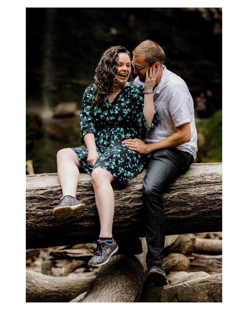 Great photo session with Jamie &amp; Tia at Henrhyd Falls in  Brecon. #engaged #engagementshoot #waterfalls #photosession #photography #weddingphotography #wales