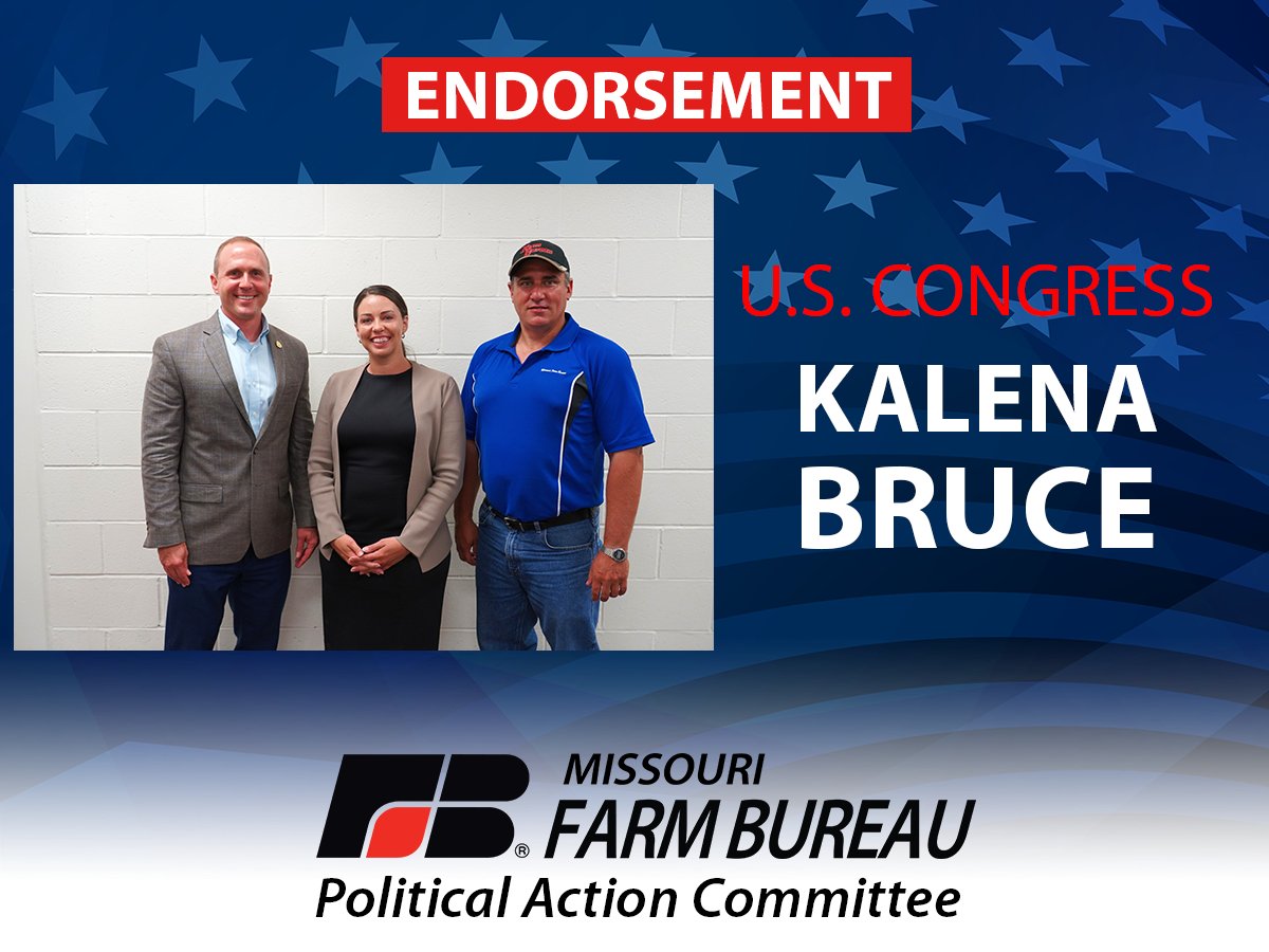 🚨MAJOR ENDORSEMENT ALERT🚨 I’m thrilled to have the support of @MOFarmBureau! As the only farmer in the race, I know first-hand the issues impacting Missouri’s agriculture industry. https://t.co/jK3DiCW1d6