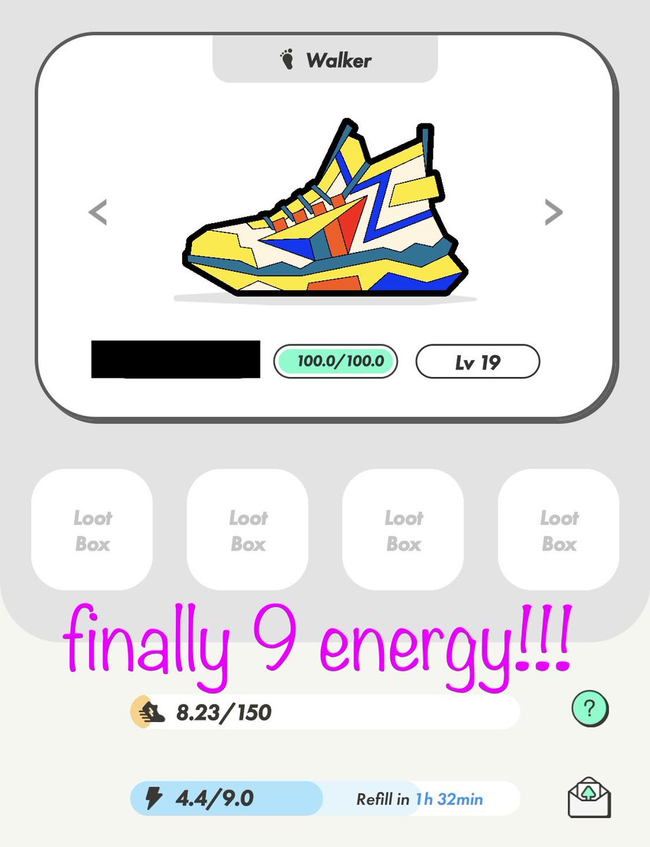 Shopping Time!!! I bought 6 new shoes! finally 9 of energy! 💪🏻👟
 #stepnofficial #STEPN #Move2Earn #bbshoes🐝 #aspettoquellecoltacco12👠