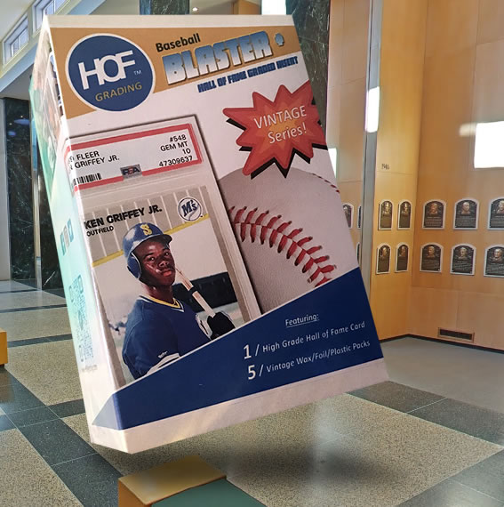 HOF_Grading's tweet image. In addition to the current availability by the case, on July 1 HOF Grading will be offering its "Baseball Blaster+ Vintage Series" collectors box on our website at: hofgrading.com !