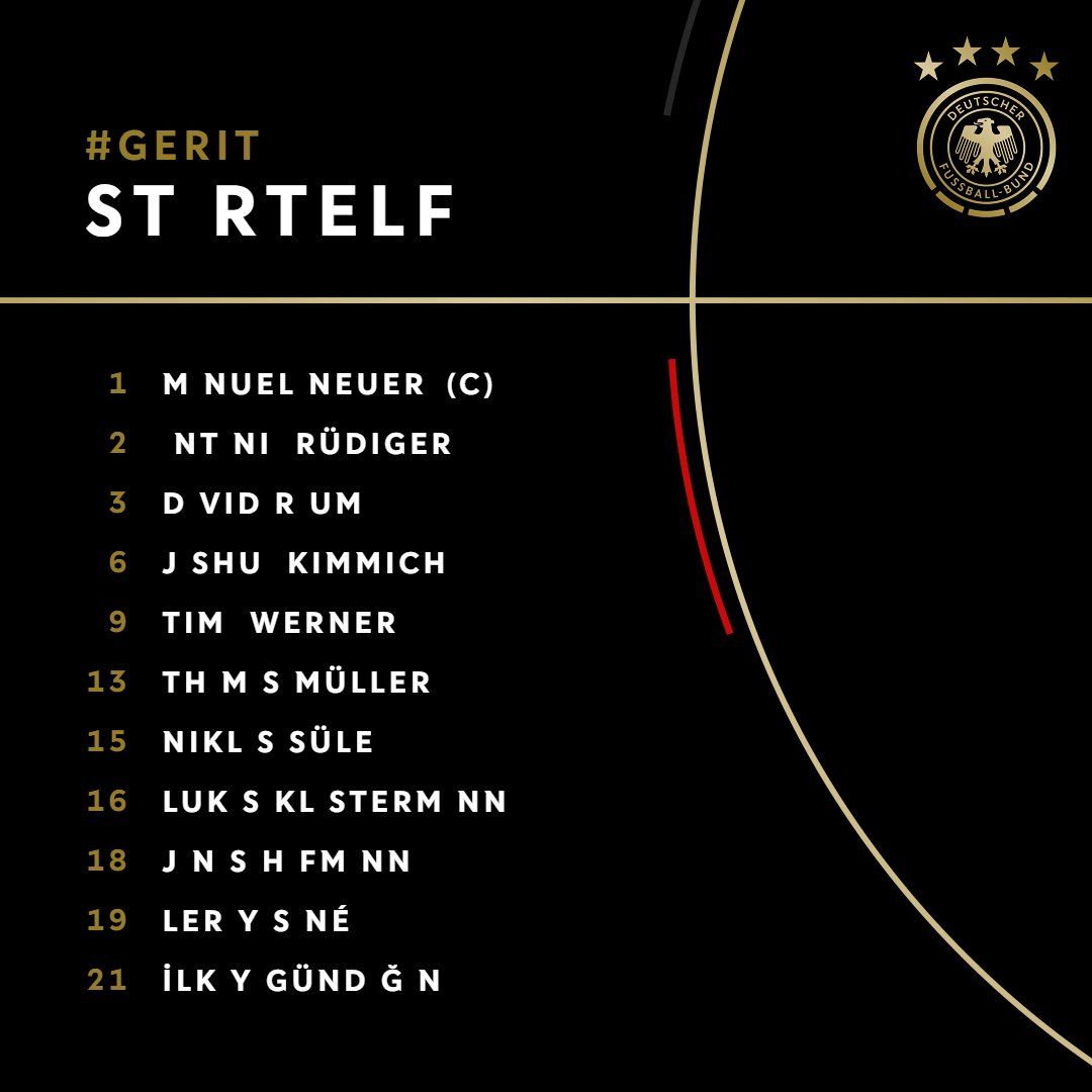 DFB_Team's tweet image. Unsere St rt-1️⃣1️⃣ für 🇩🇪🇮🇹❗

🅰️,🅱️ und 🅾️. Erst wenn’s fehlt, fällt’s auf!
Spende Blut beim Roten Kreuz: missingtype.de

#GERITA #DieMannschaft #MISSINGTYPE
