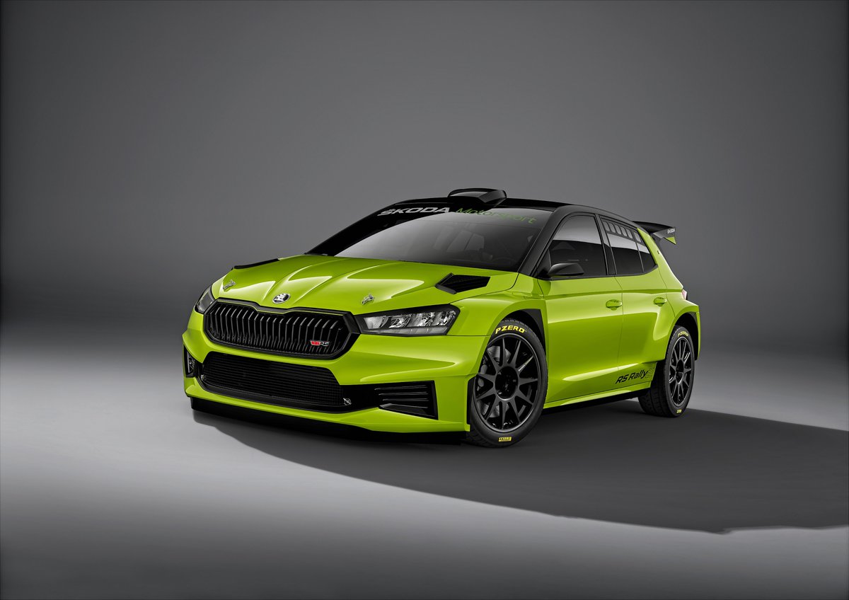 OfficialWRC's tweet photo. What a beauty 🤩 @MotorsportSkoda 

#WRC | #WRC2 https://t.co/SGnLrSTLS7