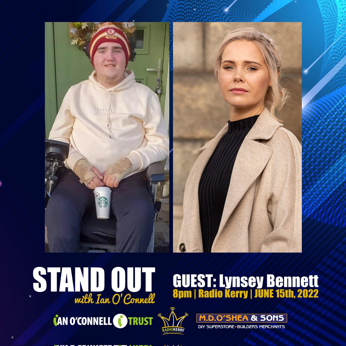 My guest this week is <a href="/lynseybennett_/">Lynsey Bennett</a> 😃 
In 2019 she found out she was one of the women caught up in the cervical check scandal. We'll talk about how her smear test was misread which led to her terminal cancer &amp; much more. Tune in Wednesday from 8-9 PM🎙 #standoutwithianoconnell